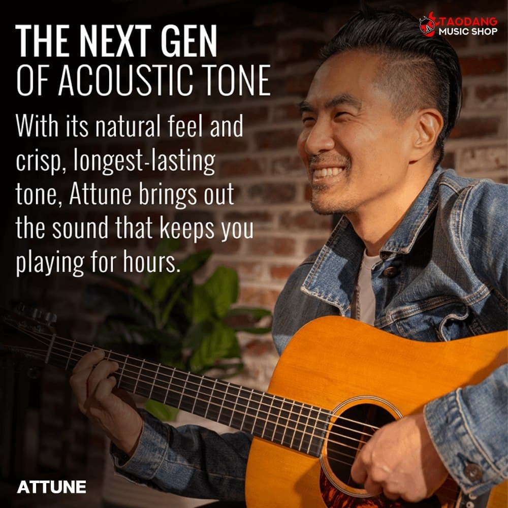 Elixir Attune Phosphor Bronze สายกีต้าร์โปร่งเคลือบ Elixir Acoustic Guitar Strings - เต่าแดง รูปที่ 3