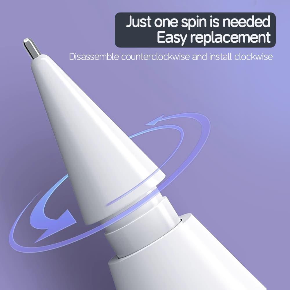 Nibs เปลี่ยนหลายสี เคล็ดลับจุดละเอียด 6 แพ็คเข้ากันได้กับ Apple Pencil 1st 2nd USB-C รูปที่ 6