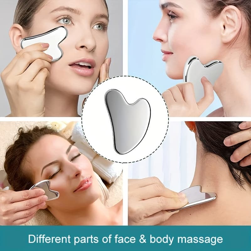 เครื่องมือบํารุงผิวหน้าสแตนเลส – บอร์ดนวดหน้าและร่างกายพร้อมของขวัญและกระเป๋าหนังที่สวยงาม รูปที่ 2