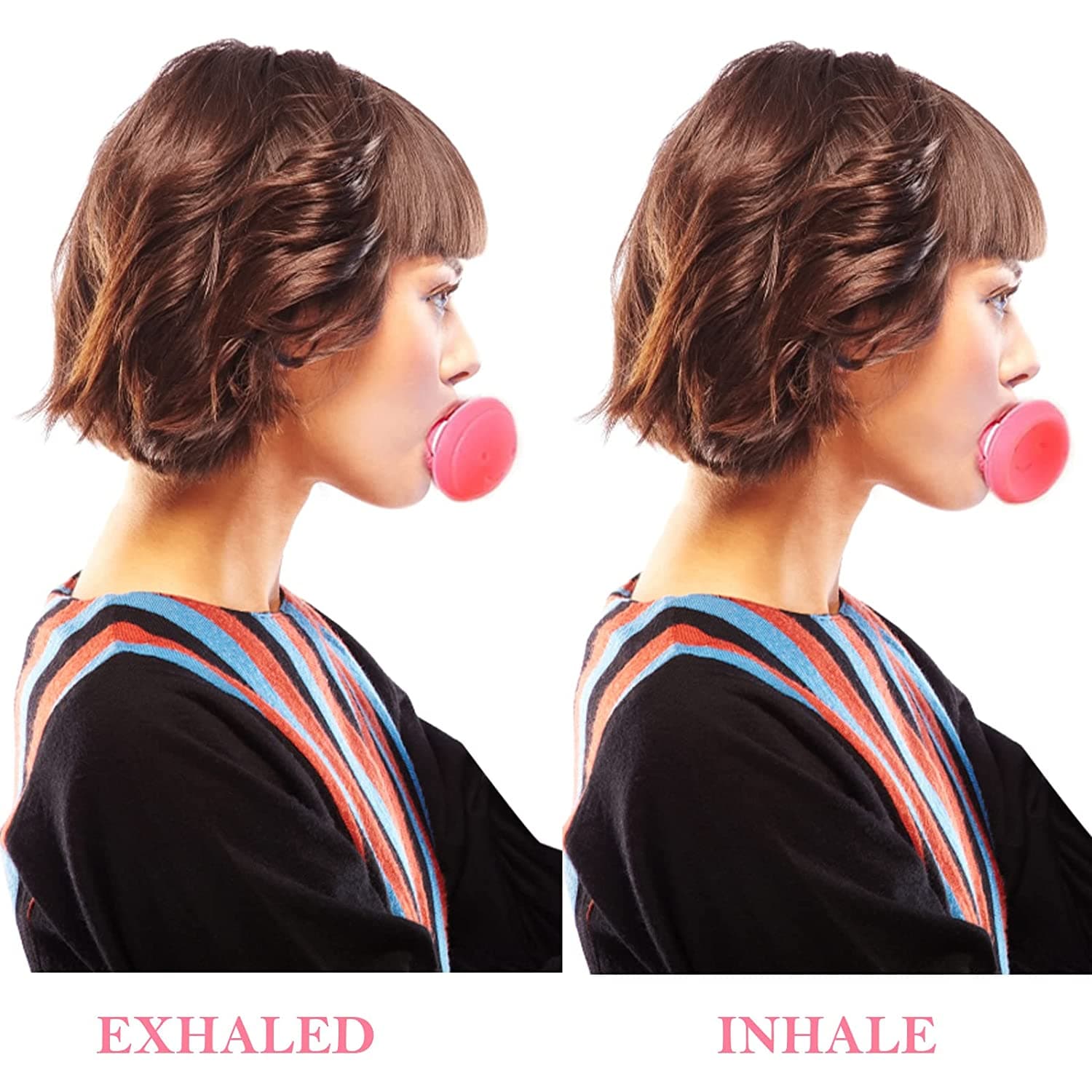 อุปกรณ์ลดน้ำหนักและกระชับรูปหน้า 1 ชิ้น - เครื่องปรับรูปคาง, ตัวลดคางสองชั้น, อุปกรณ์ฝึกกล้ามเนื้อที่ออกแบบมาให้ยิ้มเพื่อความงามที่เพิ่มขึ้น, เครื่องออกกำลังกายใบหน้า รูปที่ 3