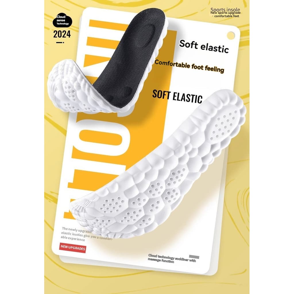 1 คู่ Arch Support Insoles เบาะนุ่มคุณภาพสูง, แทรกยางยืดดูดซับแรงกระแทกสําหรับกีฬาและของใช้ประจําวัน รูปที่ 7