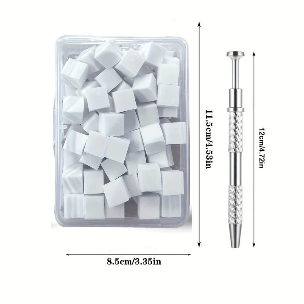 100 ชิ้นเล็บฟองน้ําสําหรับ Ombre Professional Soft Nail Art ฟองน้ําคว้าปากกา,อะคริลิคเล็บเล็บเครื่องมือ รูปที่ 2
