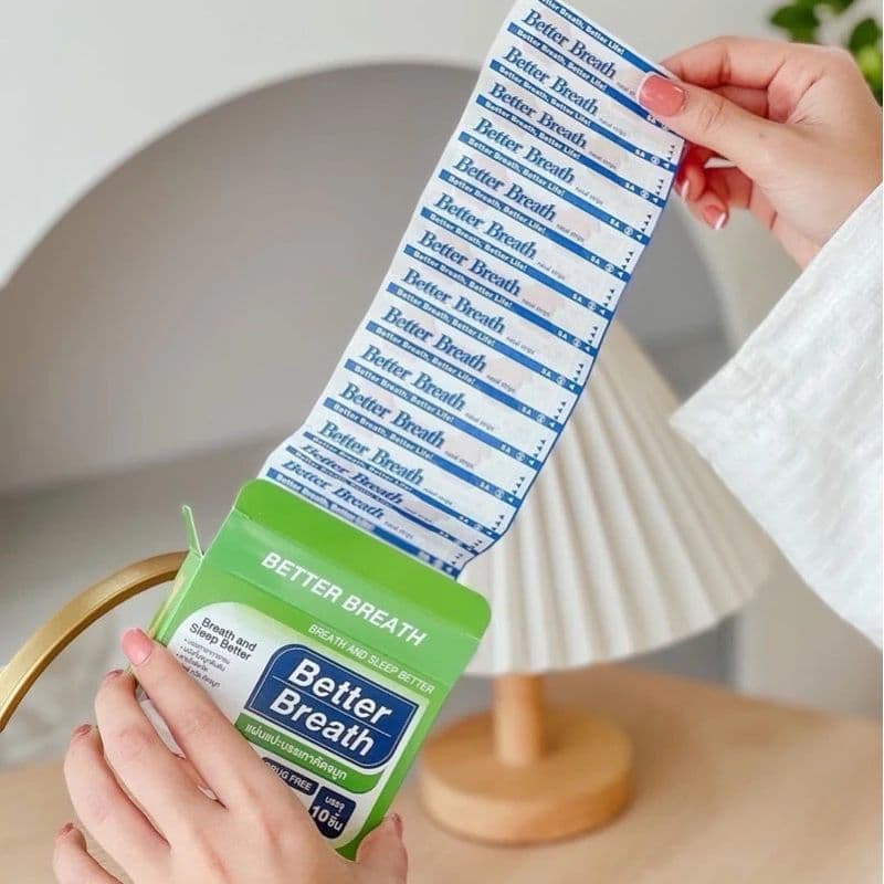 แผ่นแปะจมูกแก้กรน better breath ที่แปะจมูก แก้นอนกรน ภูมิแพ้ ช่วยหายใจโล่ง รูปที่ 3