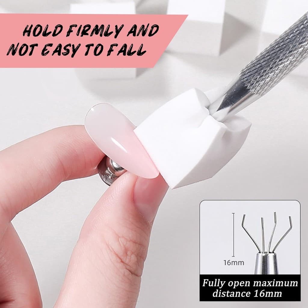 100 ชิ้นเล็บฟองน้ําสําหรับ Ombre Professional Soft Nail Art ฟองน้ําคว้าปากกา,อะคริลิคเล็บเล็บเครื่องมือ รูปที่ 6
