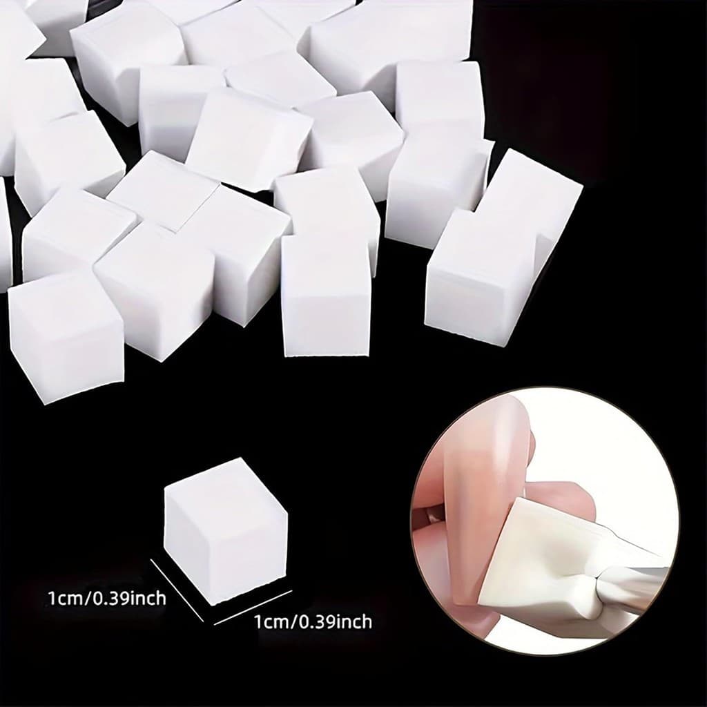100 ชิ้นเล็บฟองน้ําสําหรับ Ombre Professional Soft Nail Art ฟองน้ําคว้าปากกา,อะคริลิคเล็บเล็บเครื่องมือ รูปที่ 4