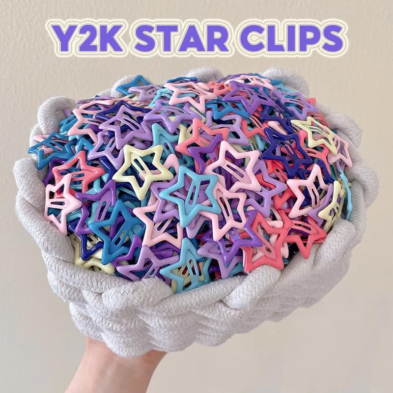 สีสัน Star กิ๊บติดผมสําหรับสาวแฟชั่น Hairpins ด้านข้าง Bangs เด็กอุปกรณ์เสริมผม Headwear 50 ชิ้น รูปที่ 6