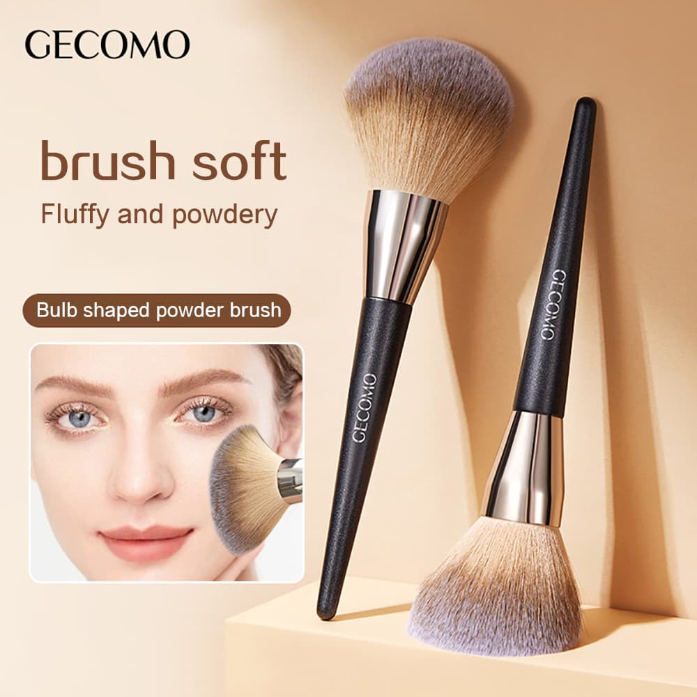 GECOMO แปรงปัดแป้งทรงกลม ขนแปรงนุ่มฟู รูปที่ 1