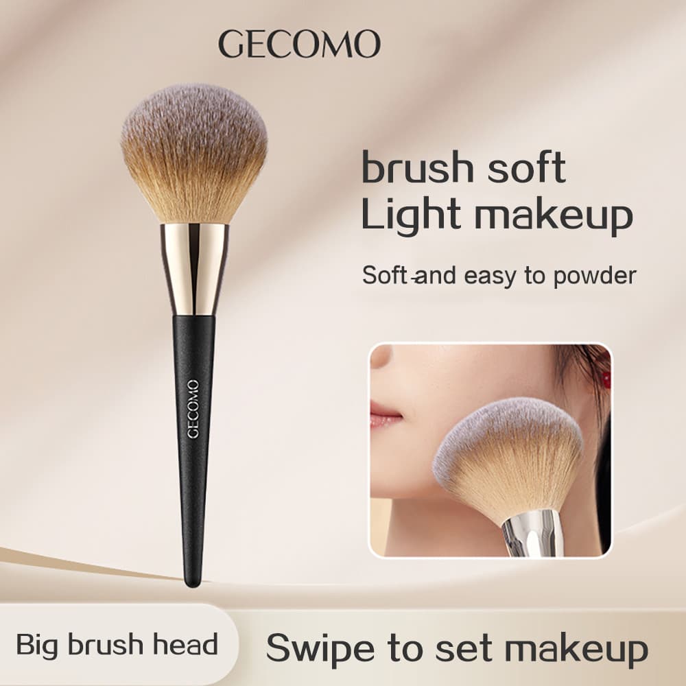 GECOMO แปรงปัดแป้งทรงกลม ขนแปรงนุ่มฟู รูปที่ 8