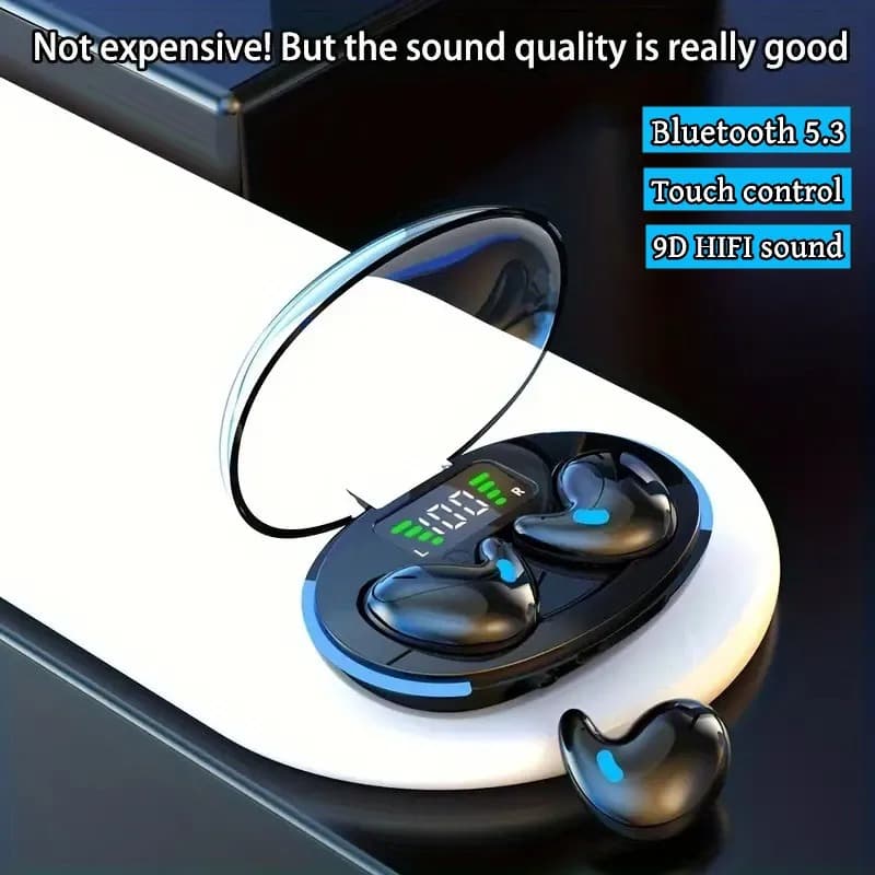 หูฟังบลูทูธไร้สาย X55 สําหรับนอนหลับ เบสตัดเสียงรบกวน HiFi สเตอริโอ กันน้ํา กันเหงื่อ IPX5 รูปที่ 2