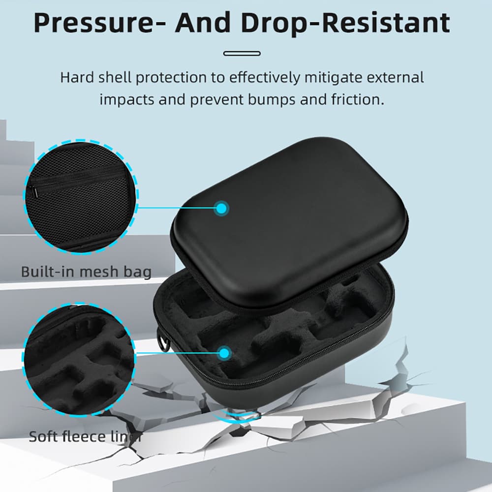 Brd RC กระเป๋าถือสําหรับ DJI Osmo Pocket 3 สีดํา PU ป้องกันอุปกรณ์เสริม รูปที่ 8