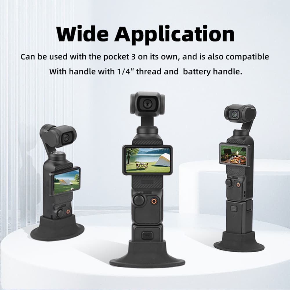 Brdrc เดสก์ท็อปฐานสําหรับ DJI OSMO Pocket 3 กล้องกิมบอลมือถือฐานซิลิโคนตารางสําหรับ Vlgo การถ่ายภาพวิดีโอถ่ายทอดสด Antiskid วงเล็บคงที่ รูปที่ 3