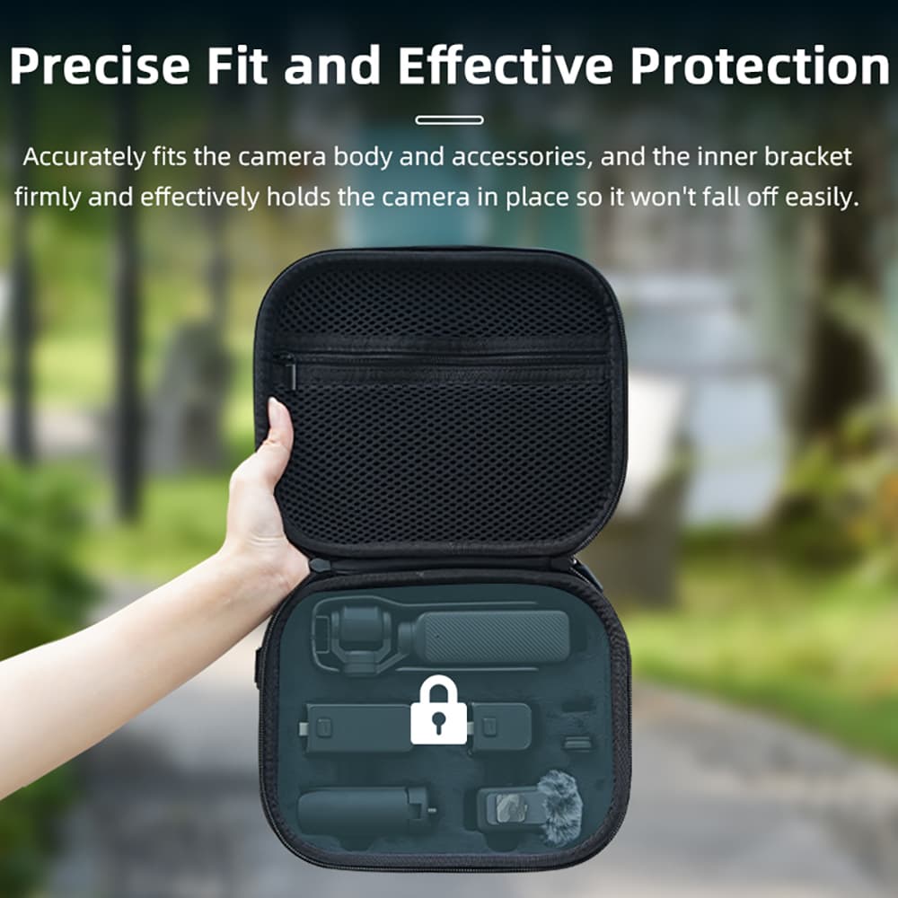 Brd RC กระเป๋าถือสําหรับ DJI Osmo Pocket 3 สีดํา PU ป้องกันอุปกรณ์เสริม รูปที่ 3