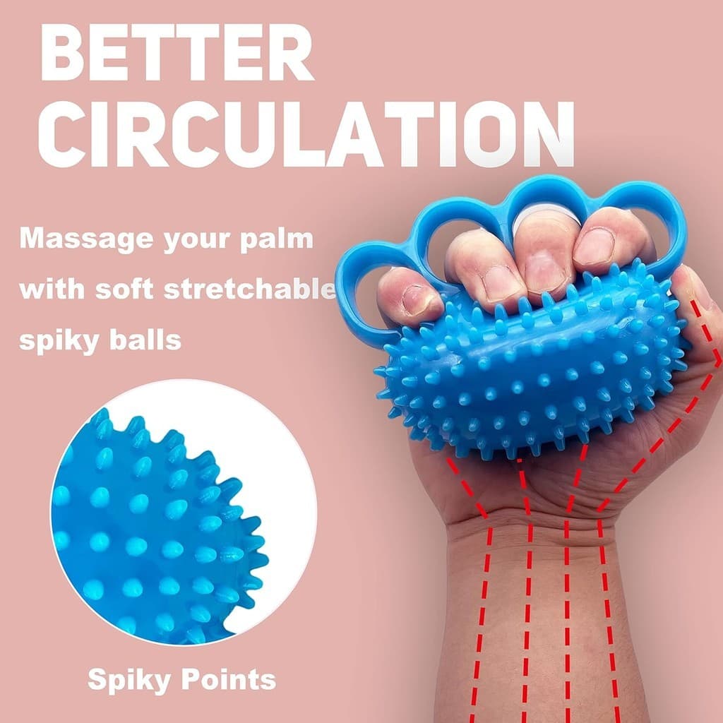 Finger Grip Strengthener และลูกบอลลดความเครียดกายภาพบําบัดเครื่องออกกําลังกายมือสําหรับการฟื้นฟูสมรรถภาพ รูปที่ 8