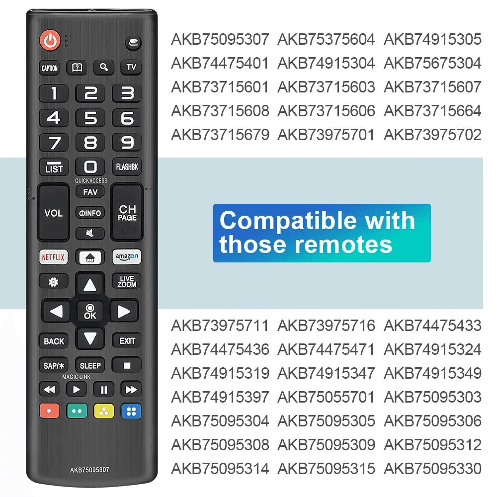 รีโมทคอนโทรลสมาร์ททีวีสากลสําหรับ Lg Akb75095307 Lcd Led Hdtv Tvs Lj/Uj Serie รูปที่ 4