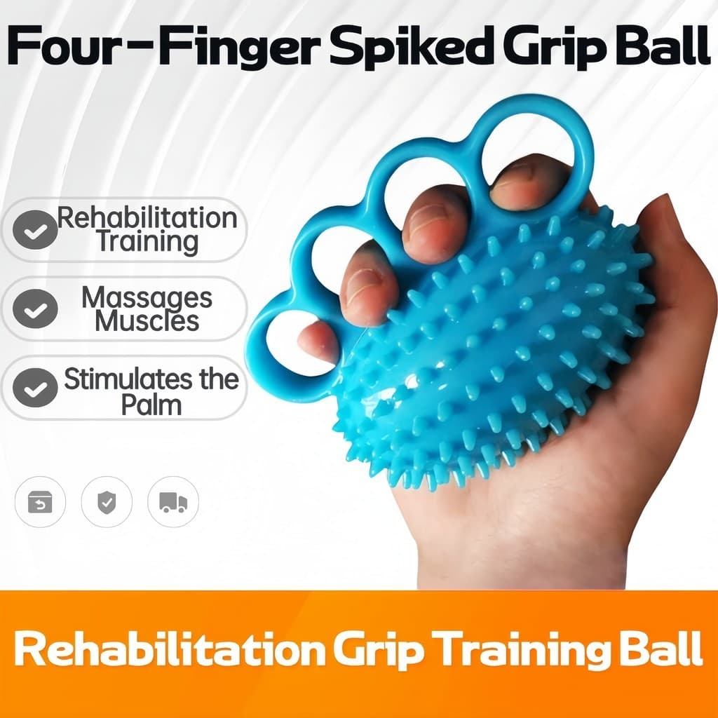 Finger Grip Strengthener และลูกบอลลดความเครียดกายภาพบําบัดเครื่องออกกําลังกายมือสําหรับการฟื้นฟูสมรรถภาพ รูปที่ 2
