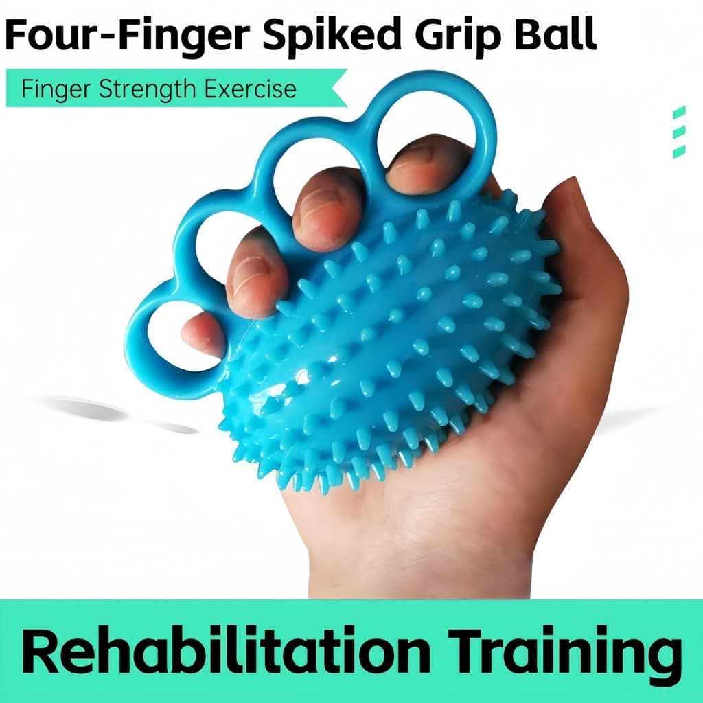 Finger Grip Strengthener และลูกบอลลดความเครียดกายภาพบําบัดเครื่องออกกําลังกายมือสําหรับการฟื้นฟูสมรรถภาพ รูปที่ 4