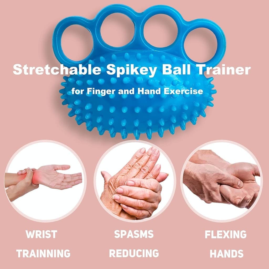 Finger Grip Strengthener และลูกบอลลดความเครียดกายภาพบําบัดเครื่องออกกําลังกายมือสําหรับการฟื้นฟูสมรรถภาพ รูปที่ 9