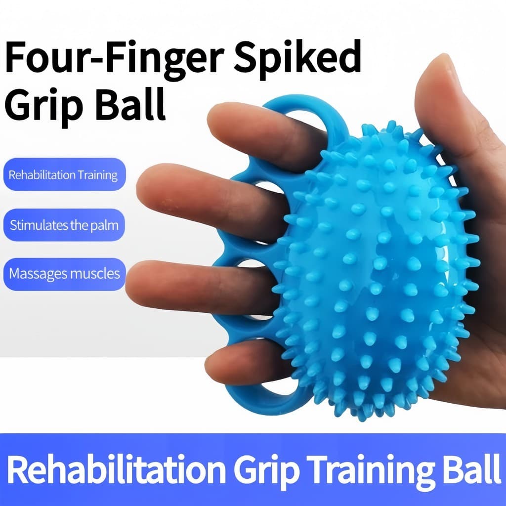 Finger Grip Strengthener และลูกบอลลดความเครียดกายภาพบําบัดเครื่องออกกําลังกายมือสําหรับการฟื้นฟูสมรรถภาพ รูปที่ 5