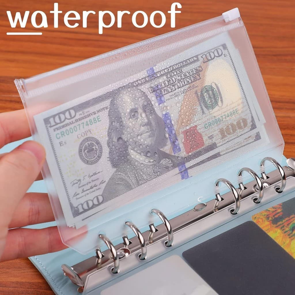 แฟ้ม LR A4 และขนาดยาว Organizer, A6/A5 PP Binder ฝาครอบใส 6 หลุมหลวมสําหรับเครื่องเขียนเงินผู้ถือเอกสาร รูปที่ 3