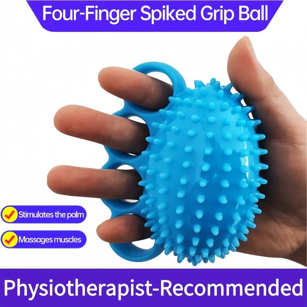Finger Grip Strengthener และลูกบอลลดความเครียดกายภาพบําบัดเครื่องออกกําลังกายมือสําหรับการฟื้นฟูสมรรถภาพ รูปที่ 6