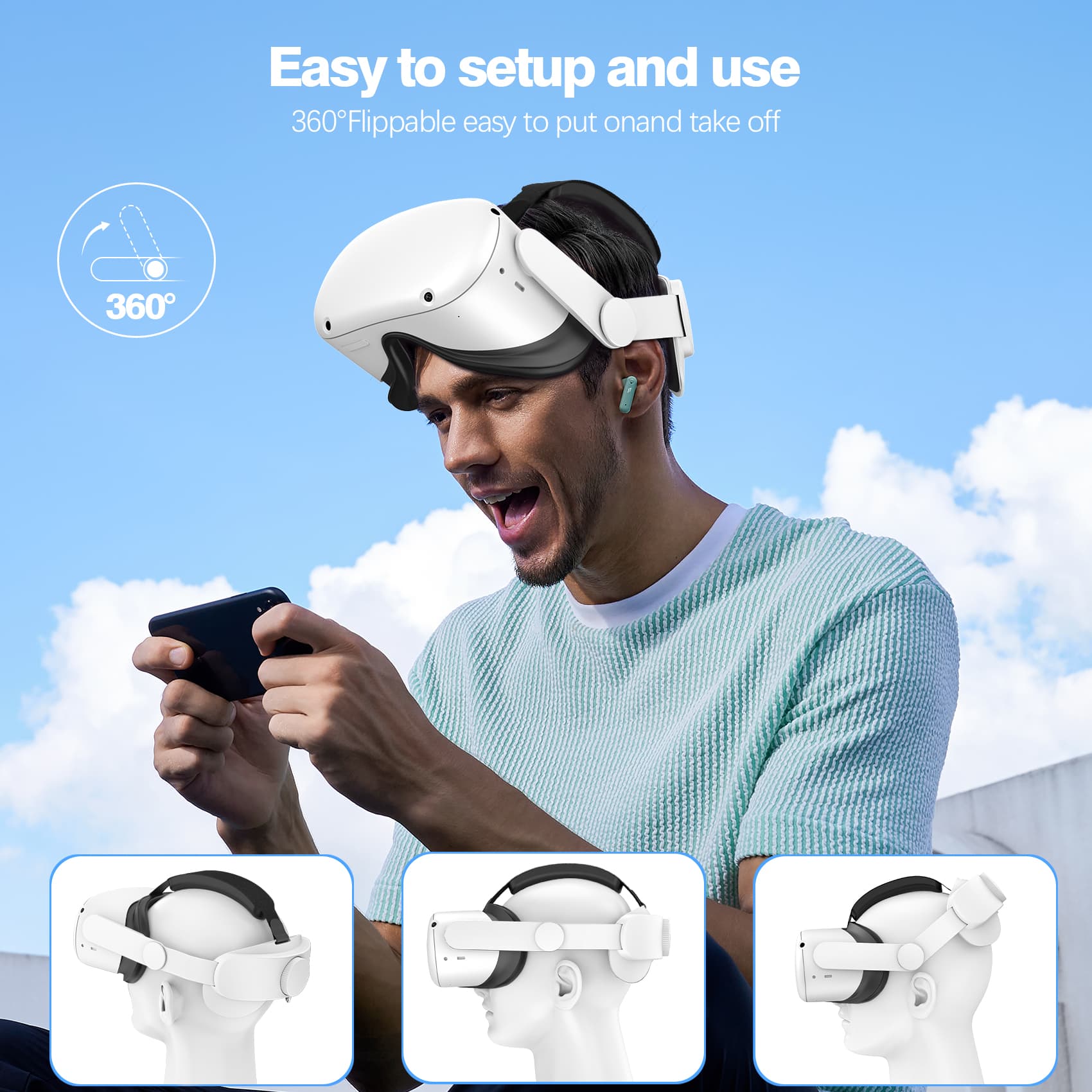 สายนาฬิกาข้อมือ Elite แบบเปลี่ยน สําหรับ Oculus Quest 2 Meta Quest 2 รูปที่ 8