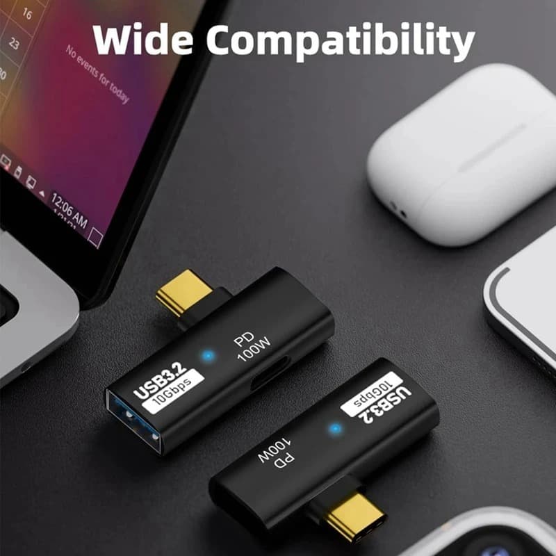 Vga to type c 2in1 USB 3.2 OTG Splitter PD 100W Fast Charging Adapter Charger สําหรับโทรศัพท์แท็บเล็ตสําหรับ Macbook Hard Disk หูฟัง รูปที่ 8