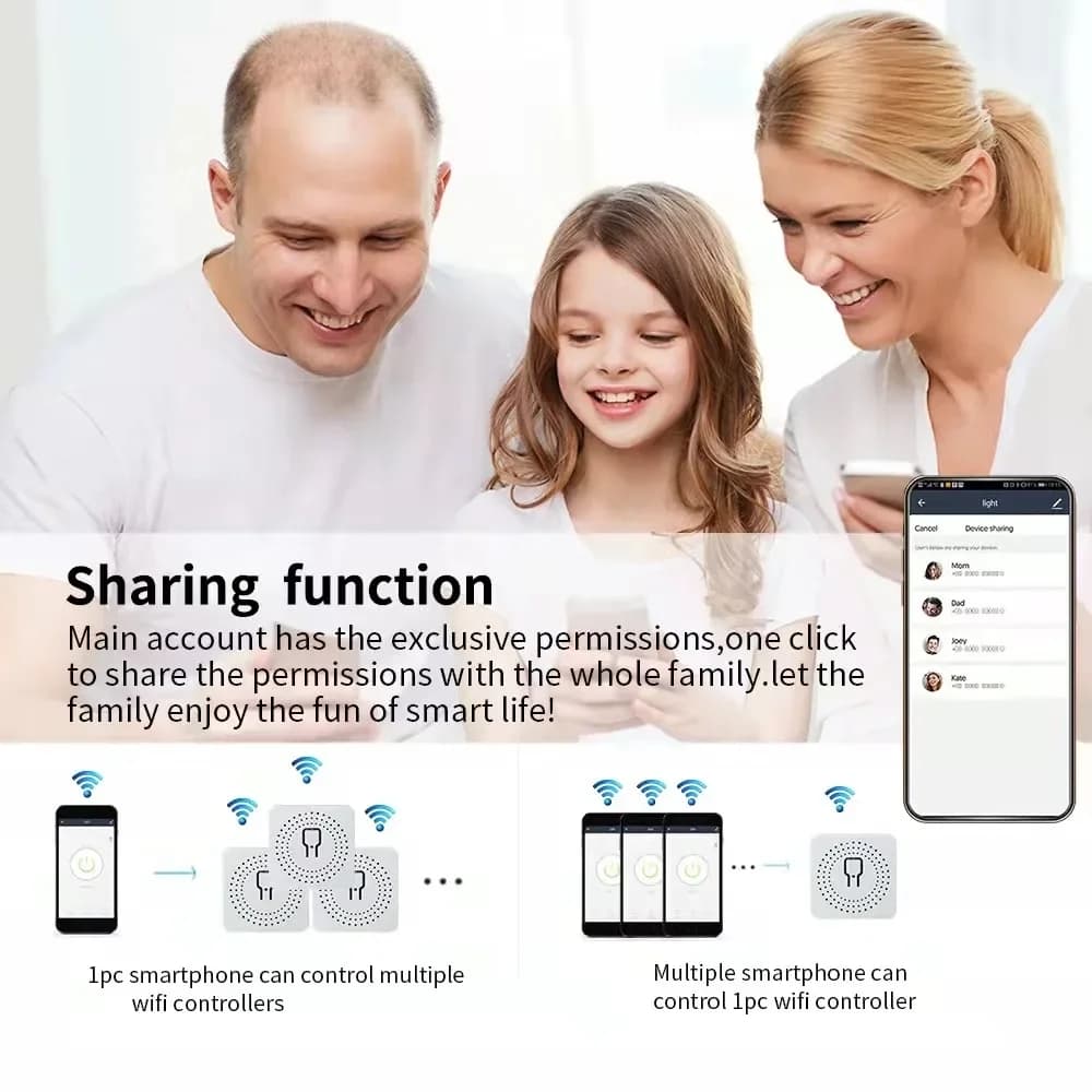 Mini 16A 2 Way WiFi DIY สวิทช์จับเวลารีเลย์ Tuya รีโมทคอนโทรลควบคุมเสียงอัตโนมัติสําหรับ Smart Life Alexa Google Home, Home Light ปรับเปลี่ยน Smart Breaker รูปที่ 2