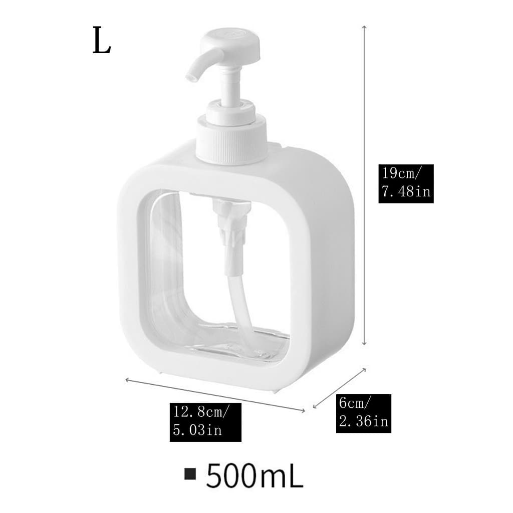 ขวดปั๊มสบู่เหลวเปล่า 300/500ml ขวดสเปรย์แบบกด เจลอาบน้ำ รูปที่ 4