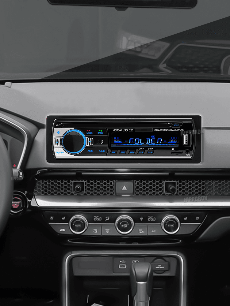 รถวิทยุสเตอริโอ 1 Din MP3 เครื่องเล่น FM เสียงเพลง USB SD บลูทูธดิจิตอลพร้อมสล็อต Dash อินพุต AUX รูปที่ 8