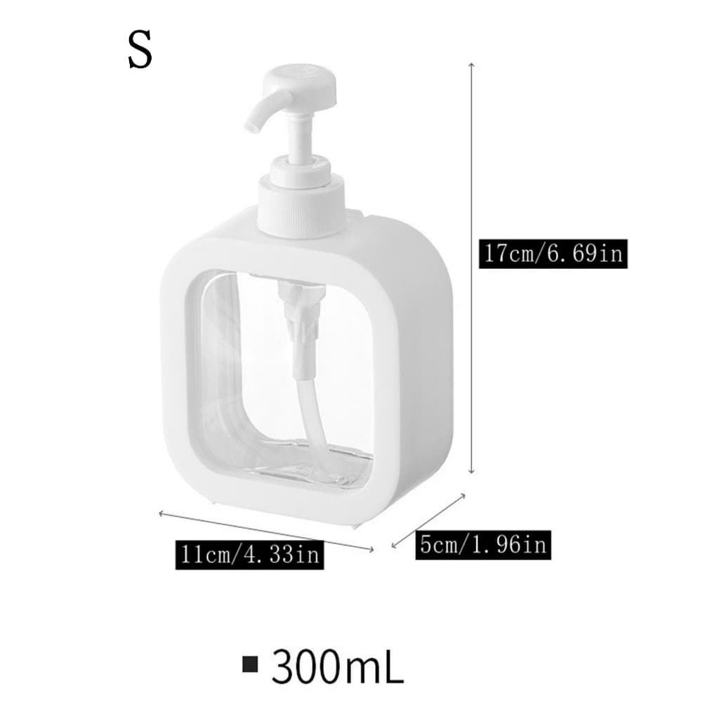 ขวดปั๊มสบู่เหลวเปล่า 300/500ml ขวดสเปรย์แบบกด เจลอาบน้ำ รูปที่ 5
