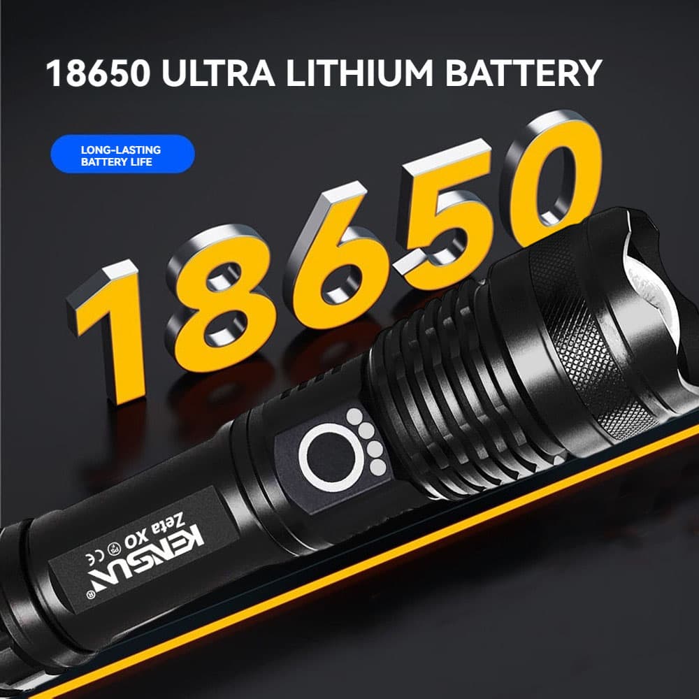 ไฟฉาย LED XHP50 กําลังสูง ชาร์จผ่าน Type-C ไฟฉายซูมได้ สําหรับตั้งแคมป์ กิจกรรมกลางแจ้ง และใช้ในกรณีฉุกเฉิน 18650 รูปที่ 4