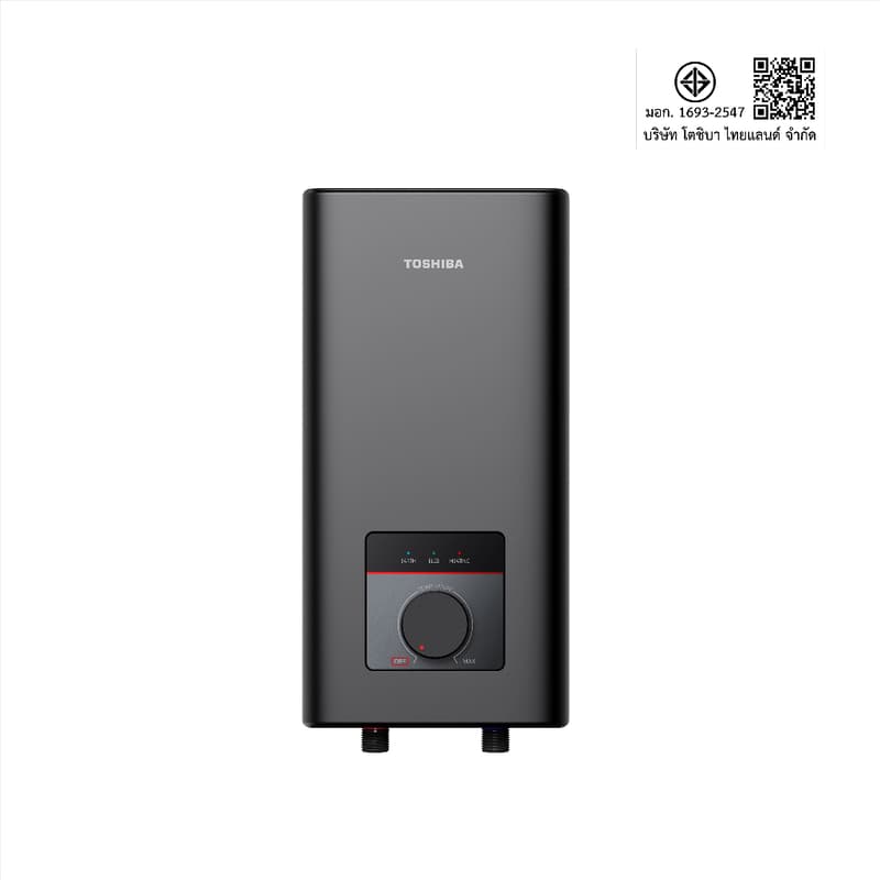 TOSHIBA เครื่องทำน้ำอุ่น 3800 วัตต์ รุ่น TWH-38MFNTH(K)-CB สีดำ แทงค์ทองแดง