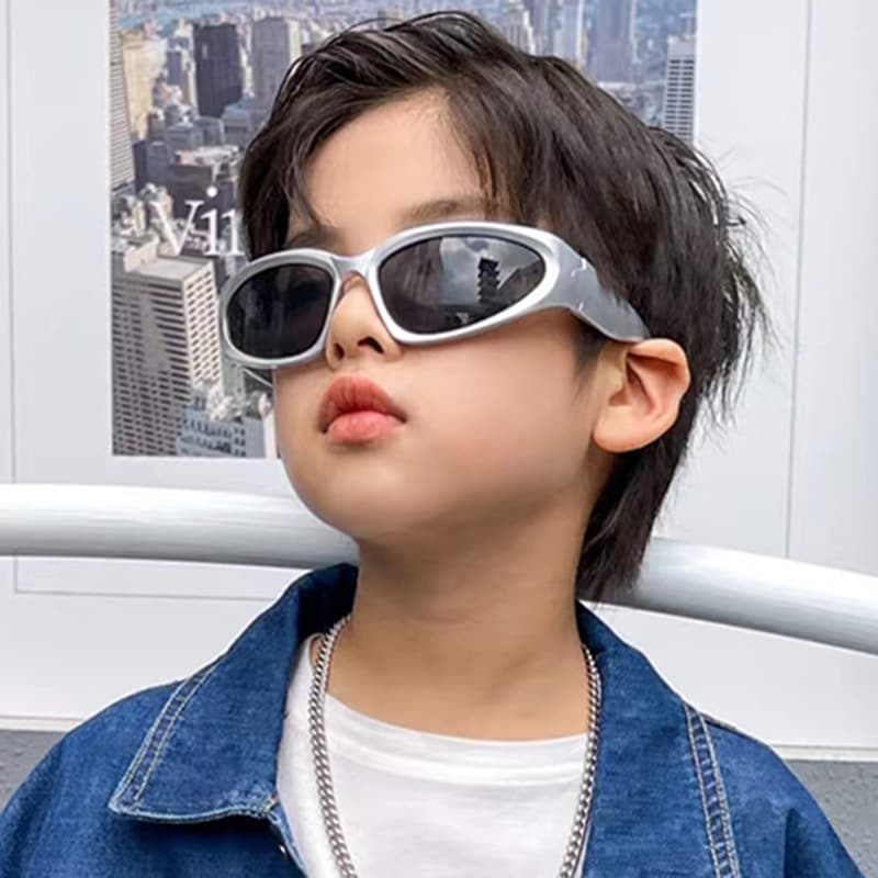 กีฬากลางแจ้งแว่นตาเด็กพังก์ขี่จักรยานแว่นตาเด็กทารกแฟชั่นเด็กแว่นกันแดด รูปที่ 2