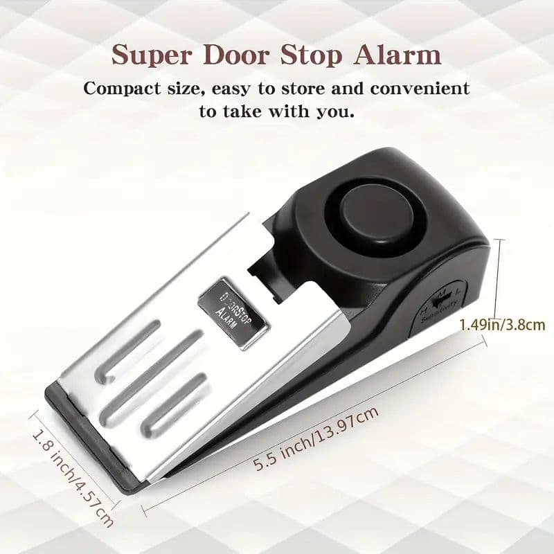 โรงแรมประตูหยุด Anti-Theft ALARM กันชนประตูนาฬิกาปลุก Devic HD ใช้งานง่ายวัสดุทนทาน รูปที่ 9