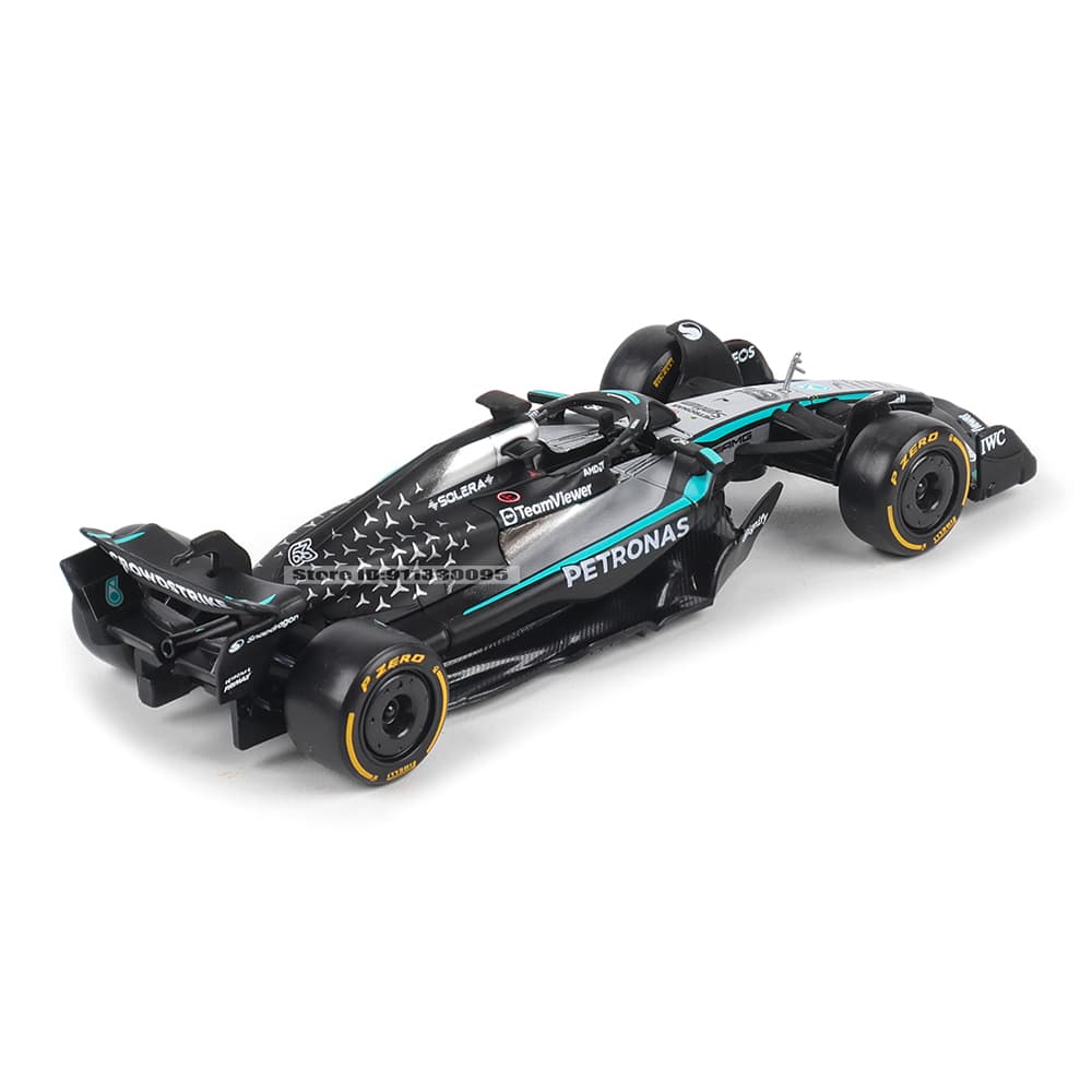 Bburago 1:43 Scale W16 F1 Die-Cast รุ่น - George Russell และ Kimi Antonelli 2025 Edition รถบัสของเล่นเครนรถบรรทุกของเล่น F1 Mercedes รูปที่ 4