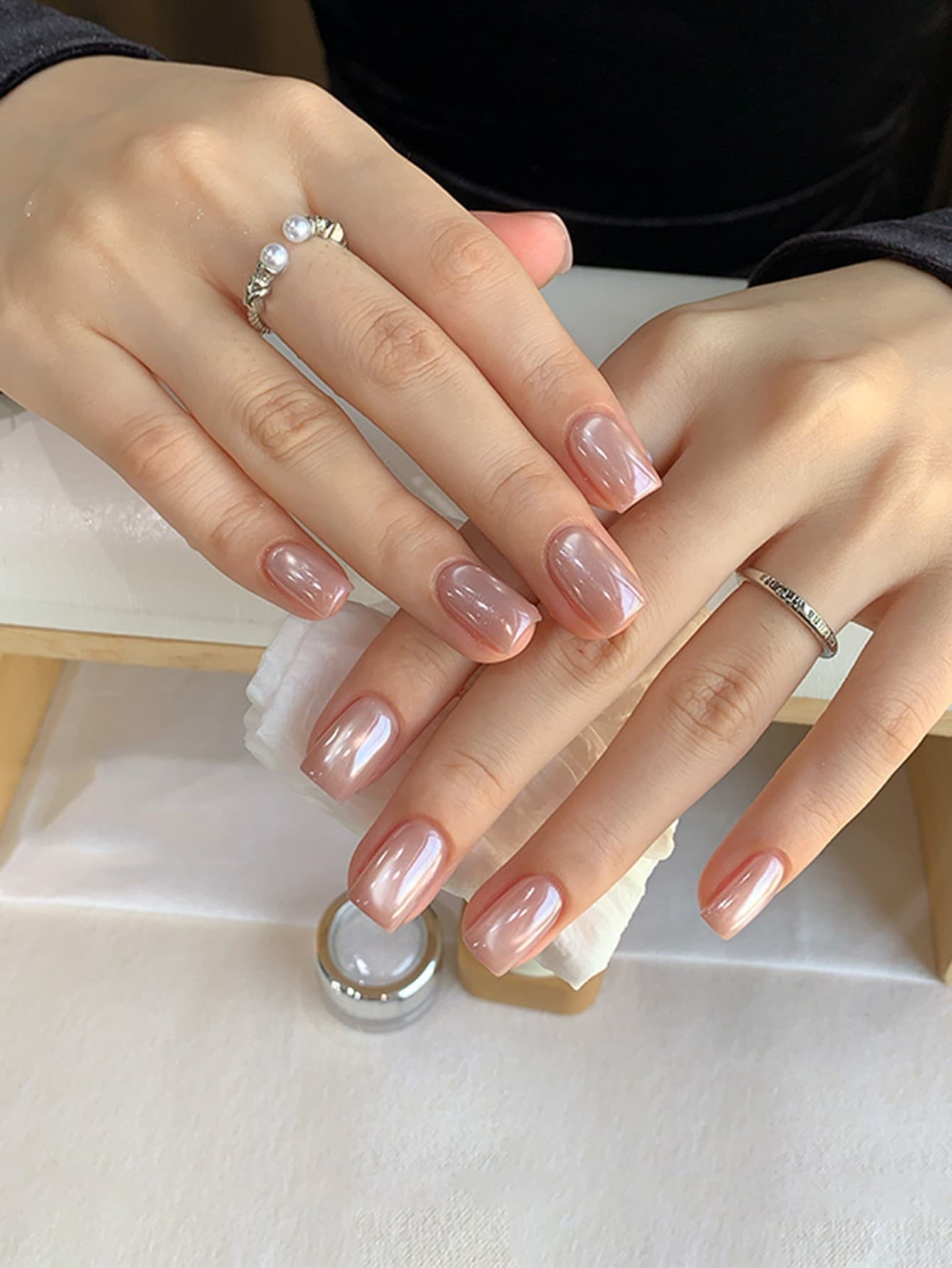 ชุดแต่งเล็บพร้อม Chrome 2 ชิ้น/เซ็ต, Mermaid & Sparkling Electroplated Powders สําหรับเจลโปแลนด์ รูปที่ 6