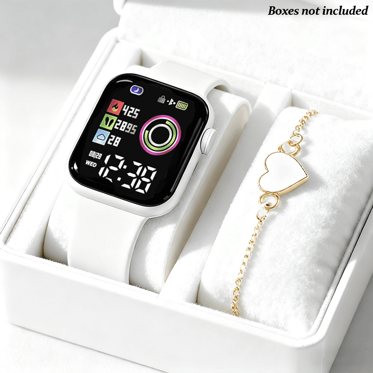 Kids Simple Heart Digital Sports Watch สร้อยข้อมือวงซิลิโคน รูปที่ 5