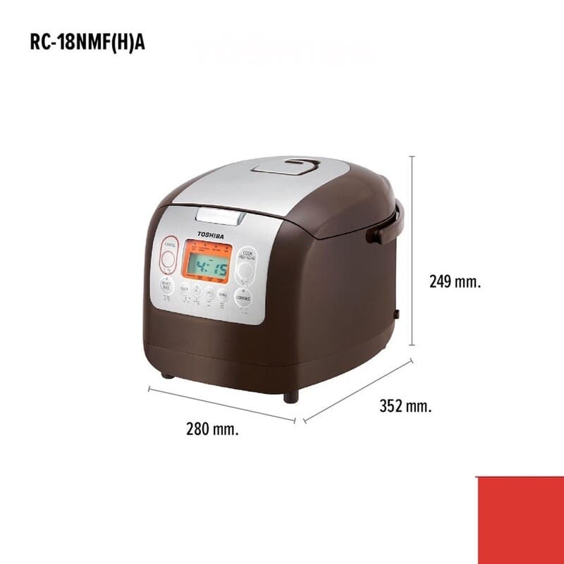 TOSHIBA หม้อหุงข้าวดิจิตอล ขนาด 1.8 ลิตร รุ่น RC-18NMF A กำลังไฟ 680 วัตต์ รูปที่ 3