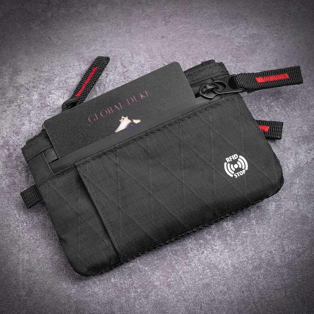 กระเป๋าสตางค์ RFID EDC บางเฉียบสําหรับผู้ชายกันน้ําพร้อมกระเป๋าใส่เหรียญแบบมีซิปและช่องเสียบการ์ดหลายช่อง รูปที่ 2