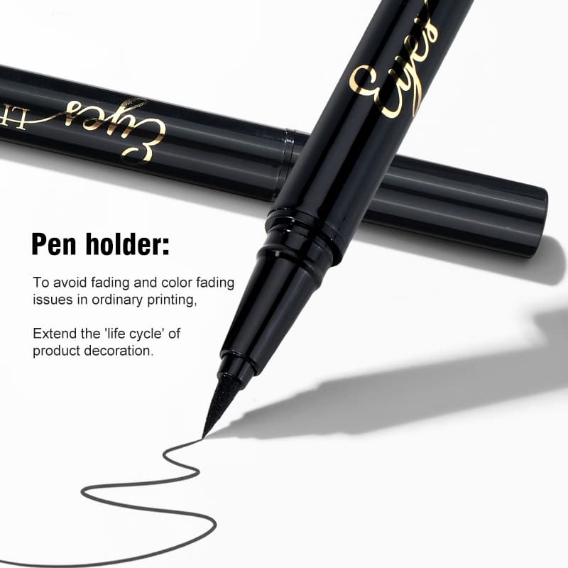 GICYMANTY Smooth Eyeliner Pen, Long-Wearing Smudge Proof Eye Makeup, Daily Xmas Party Essential, 1 ชิ้น รูปที่ 4