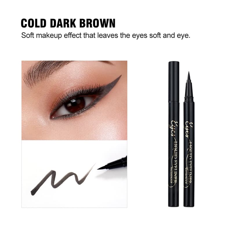GICYMANTY Smooth Eyeliner Pen, Long-Wearing Smudge Proof Eye Makeup, Daily Xmas Party Essential, 1 ชิ้น รูปที่ 8