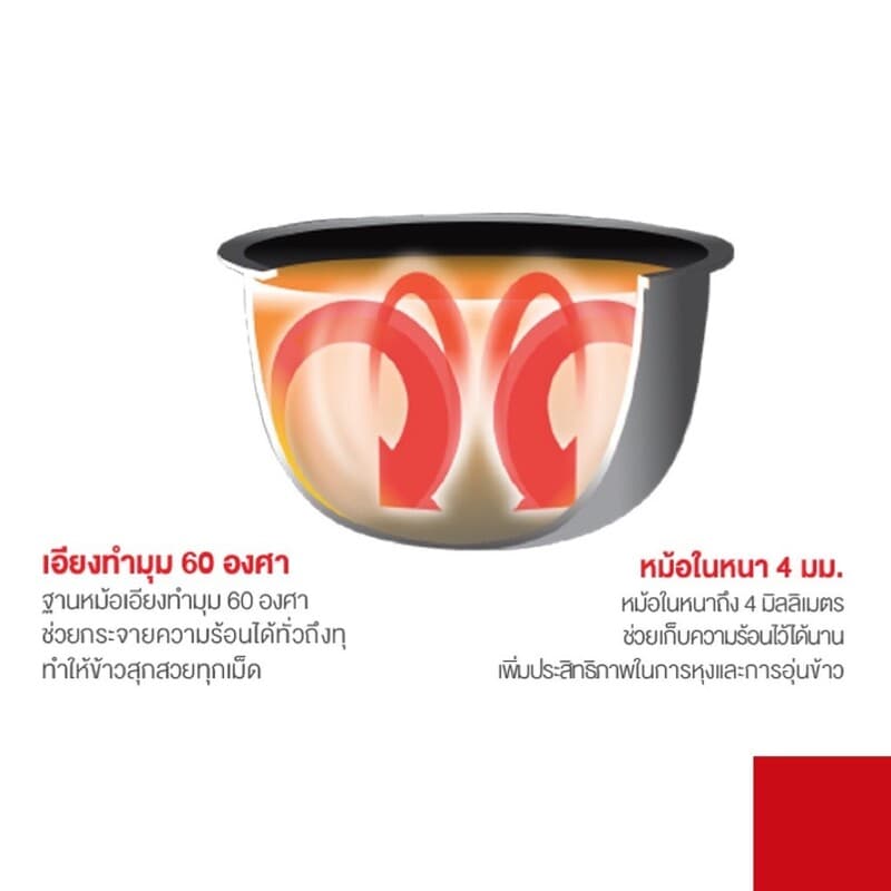 TOSHIBA หม้อหุงข้าวดิจิตอล ขนาด 1.8 ลิตร รุ่น RC-18NMF A กำลังไฟ 680 วัตต์ รูปที่ 5