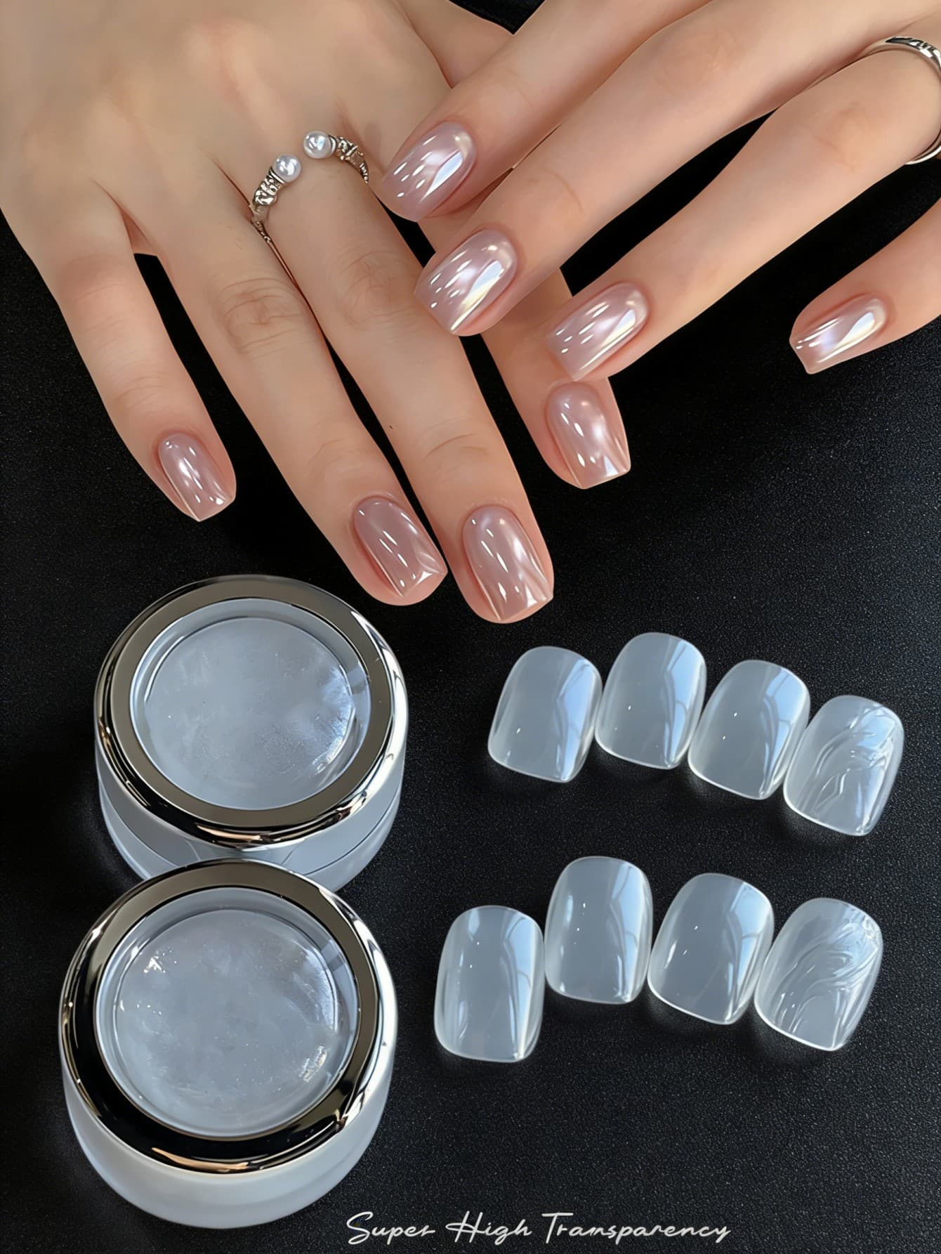 ชุดแต่งเล็บพร้อม Chrome 2 ชิ้น/เซ็ต, Mermaid & Sparkling Electroplated Powders สําหรับเจลโปแลนด์ รูปที่ 3