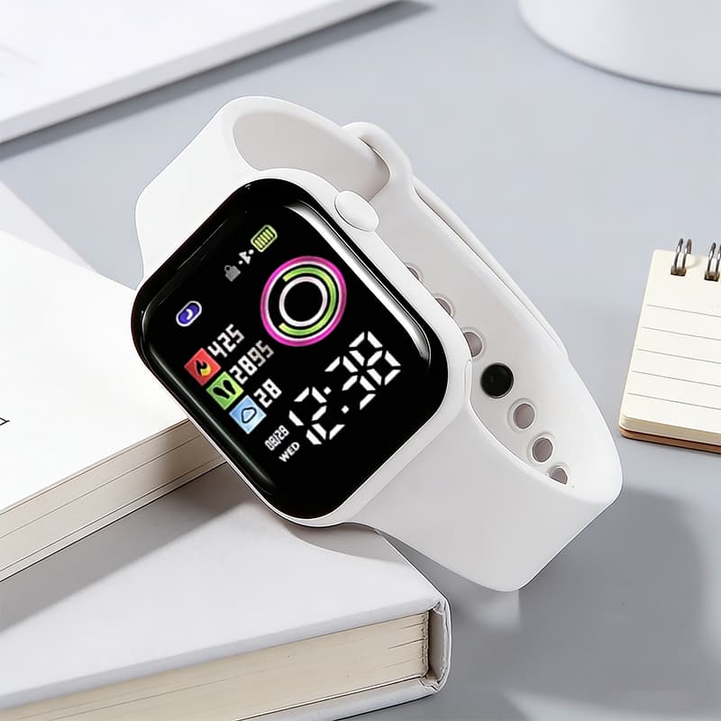 Kids Simple Heart Digital Sports Watch สร้อยข้อมือวงซิลิโคน รูปที่ 7