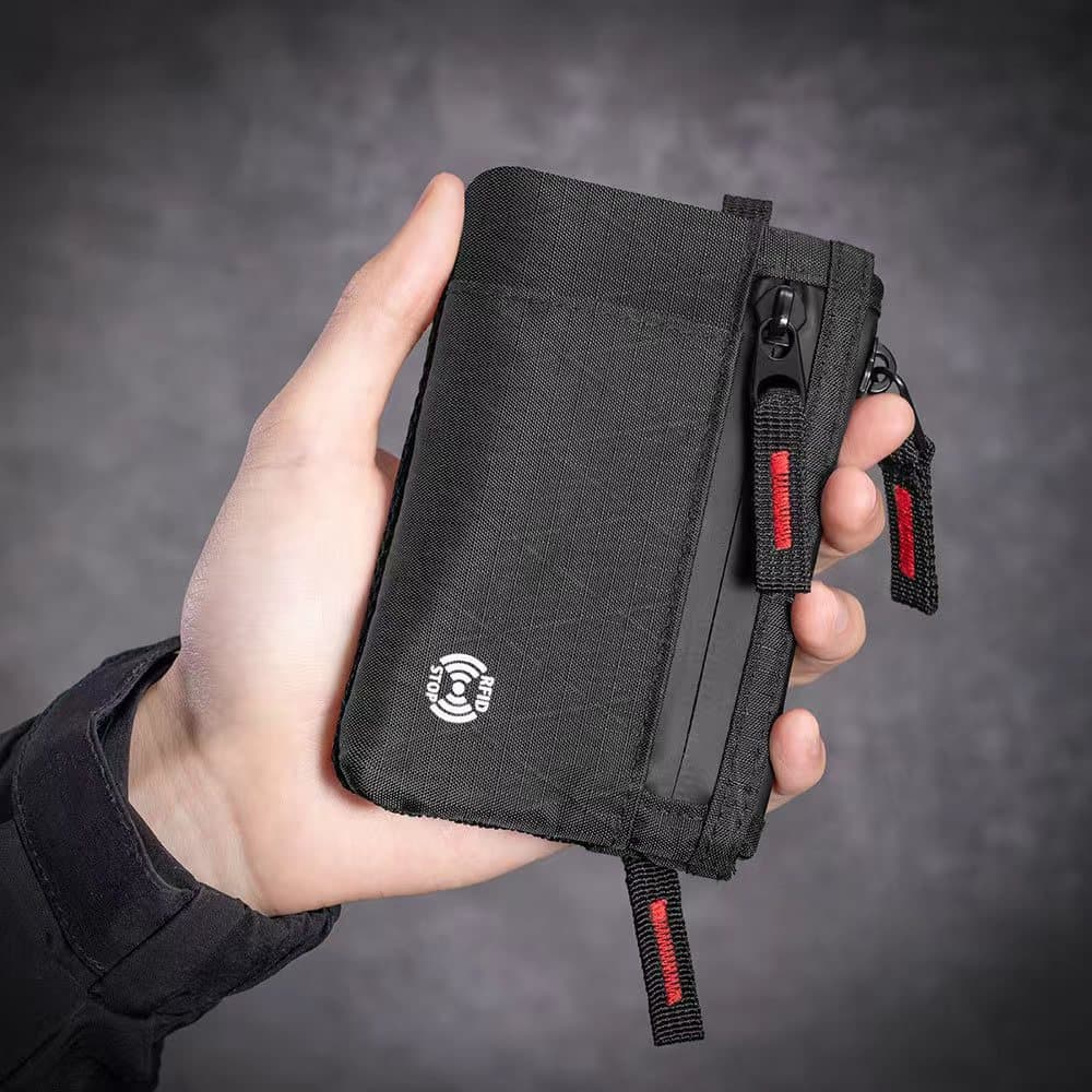 กระเป๋าสตางค์ RFID EDC บางเฉียบสําหรับผู้ชายกันน้ําพร้อมกระเป๋าใส่เหรียญแบบมีซิปและช่องเสียบการ์ดหลายช่อง รูปที่ 7
