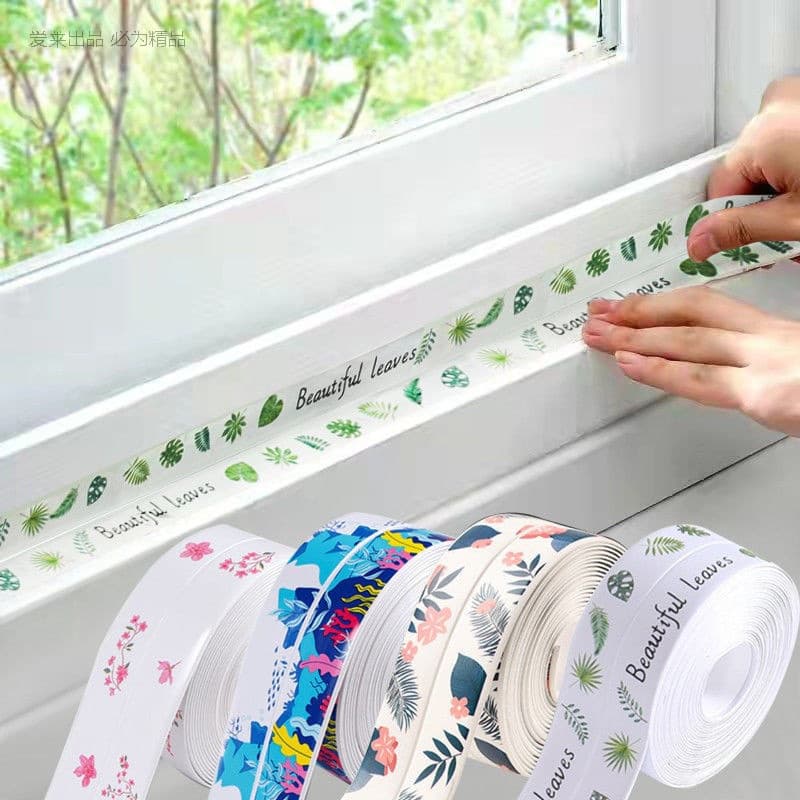 เทปสติกเกอร์ PVC กันน้ํา มีกาวในตัว สีขาว สําหรับติดอ่างล้างจาน ห้องน้ํา ห้องครัว รูปที่ 3