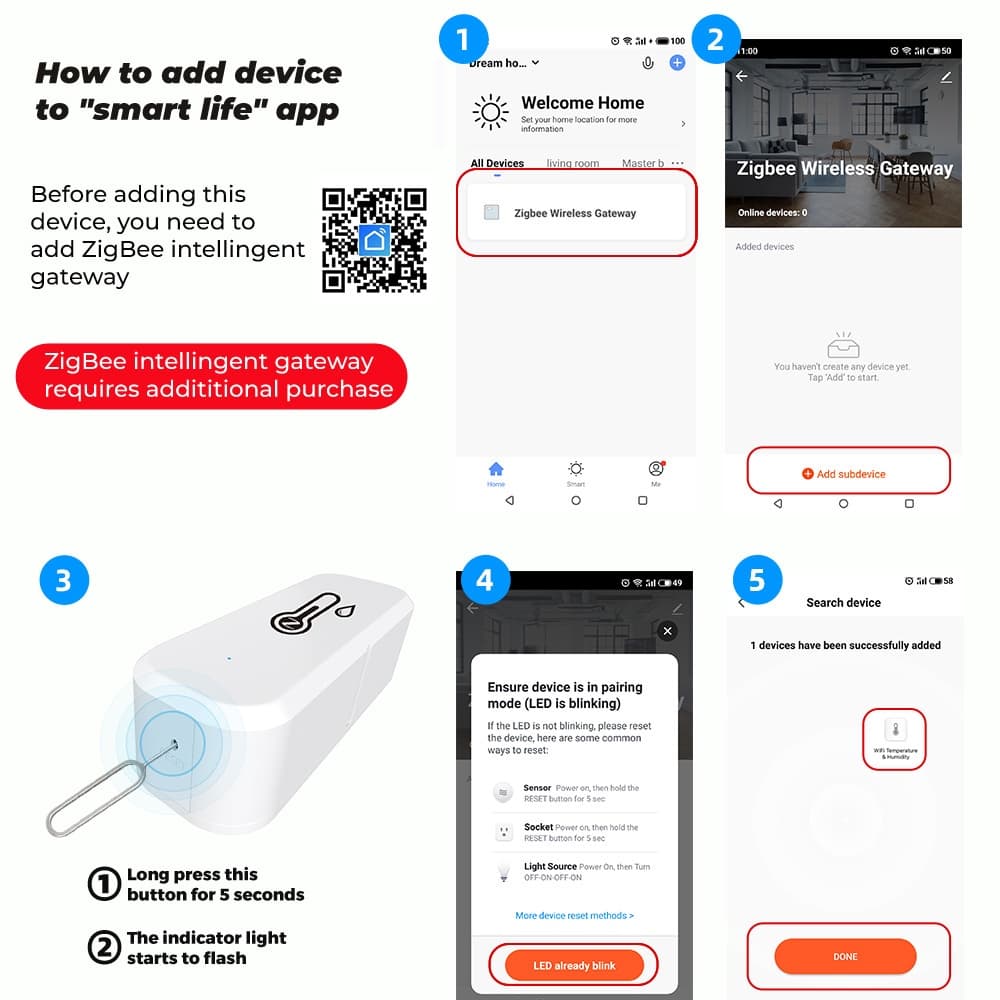 Smatrul Tuya Wifi สมาร์ทโฮม เซนเซอร์วัดอุณหภูมิ ความชื้น ในร่ม เครื่องวัดอุณหภูมิ เครื่องตรวจจับสัญญาณเตือน เสียง สมาร์ทไลฟ์ รองรับ Alexa Google Home รูปที่ 9