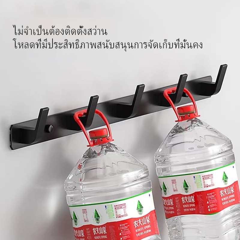 MEIDOO ตะขอโลหะ ไม้แขวนเสื้อ ตะขอแขวนในห้องน้ำ ฟรี ตะขอเจาะผนัง กันน้ำและกันสนิม รูปที่ 9