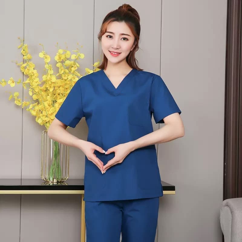 จัดส่งจากกรุงเทพฯ สครับ คอวี เสื้อ+กางเกง สําหรับห้องผ่าตัด แพทย์ พยาบาล เข้าเวร รูปที่ 9