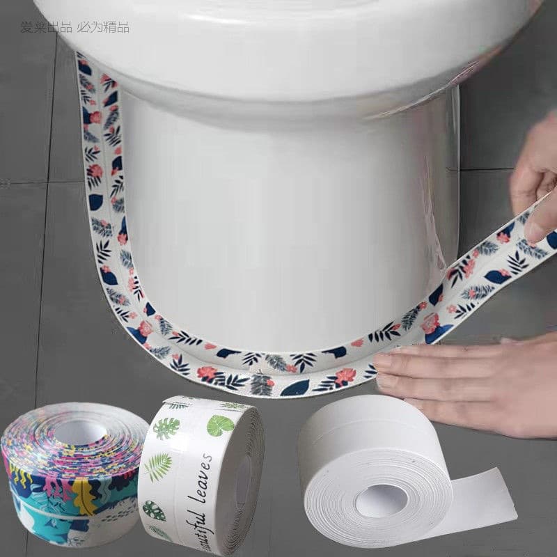 เทปสติกเกอร์ PVC กันน้ํา มีกาวในตัว สีขาว สําหรับติดอ่างล้างจาน ห้องน้ํา ห้องครัว รูปที่ 2